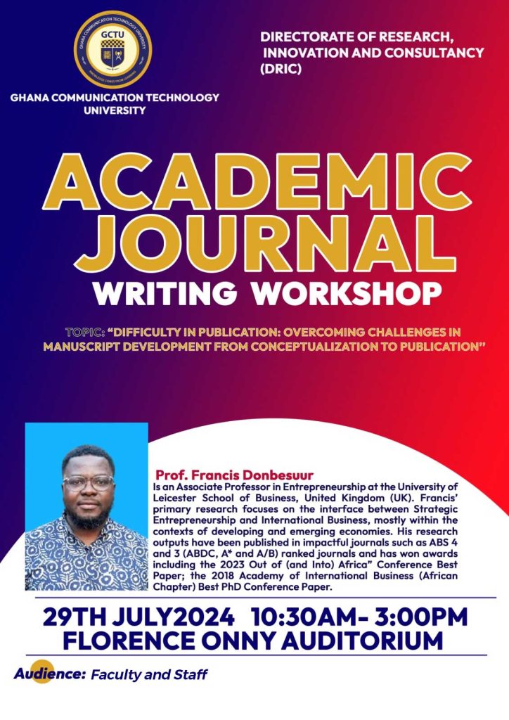 Invitation To Academic Journal Writing Workshop - Directorate of ...